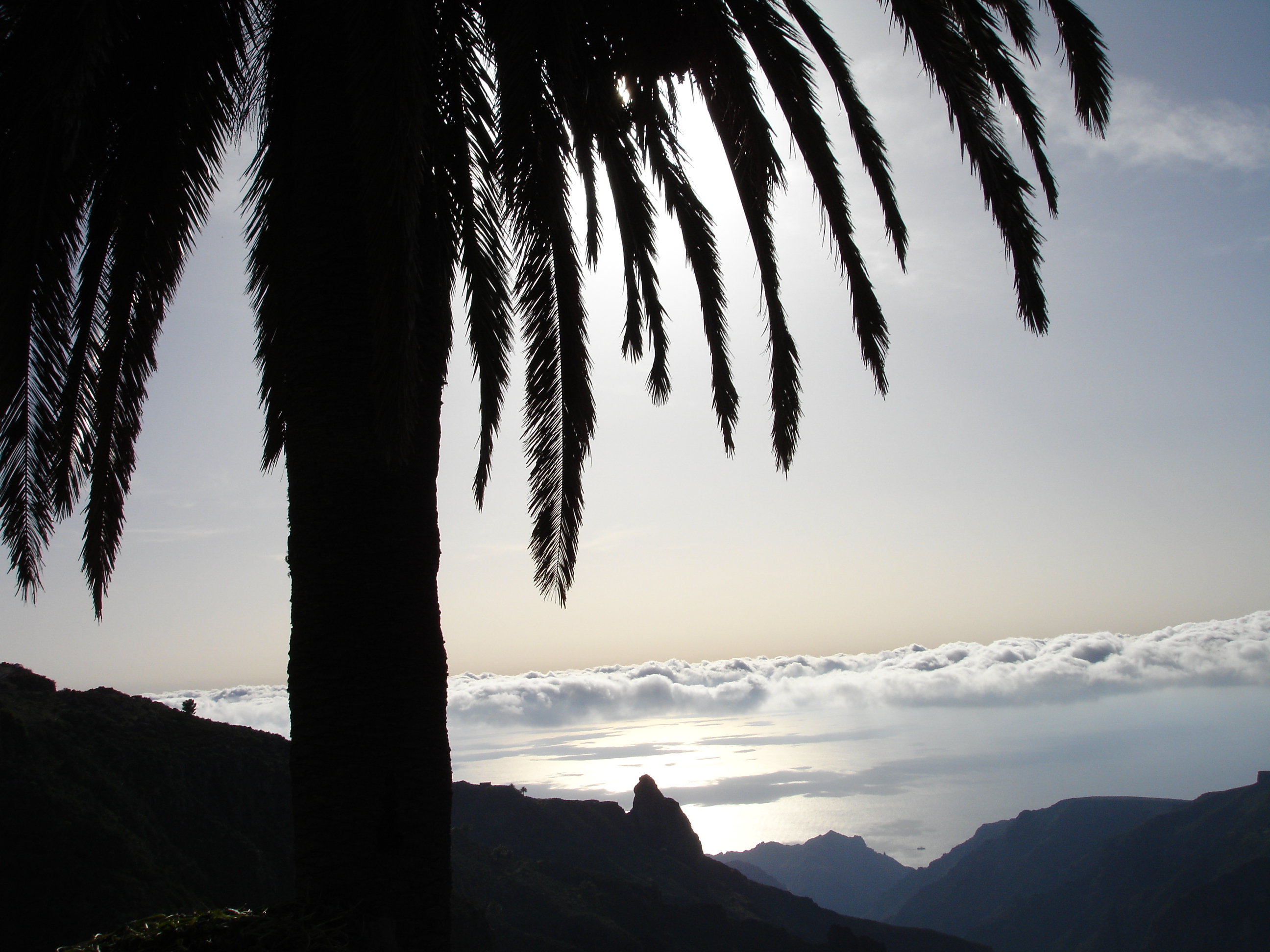 MORGEN: Solen skinner gjenom skydekket som skjuler Tenerifes.